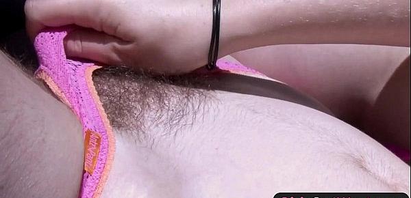  Girls Out West - Hairy lesbian cuties washing car